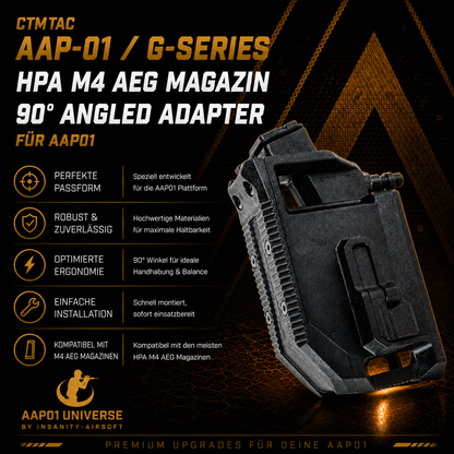 CTM AAP-01 / G-Series HPA M4 AEG Magazin 90° Angled Adapter