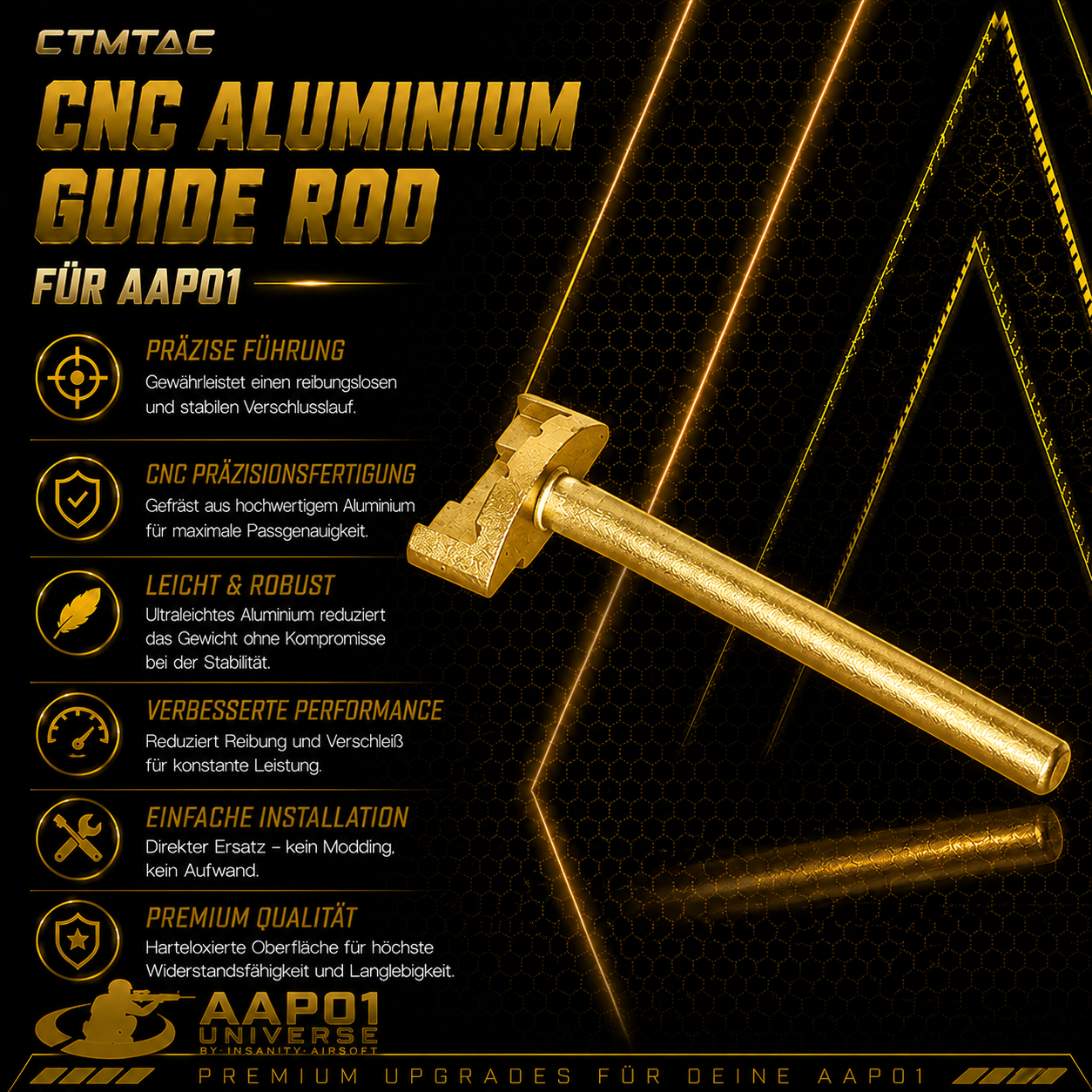 CTMTAC CNC Aluminium Guide Rod