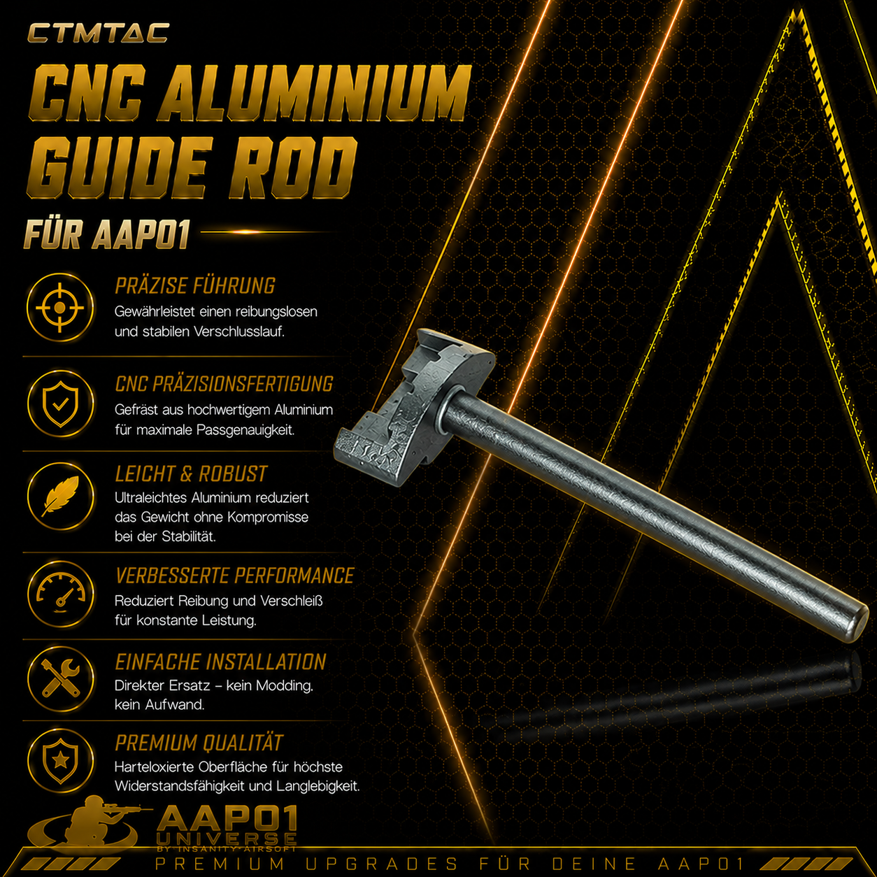 CTMTAC CNC Aluminium Guide Rod