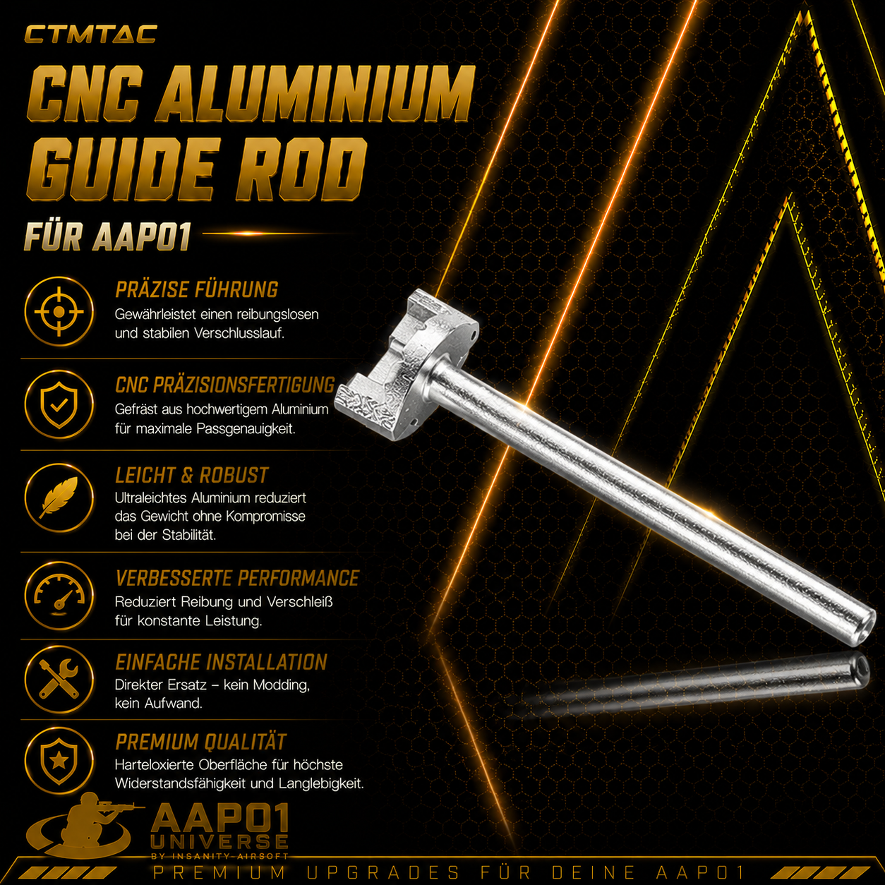 CTMTAC CNC Aluminium Guide Rod
