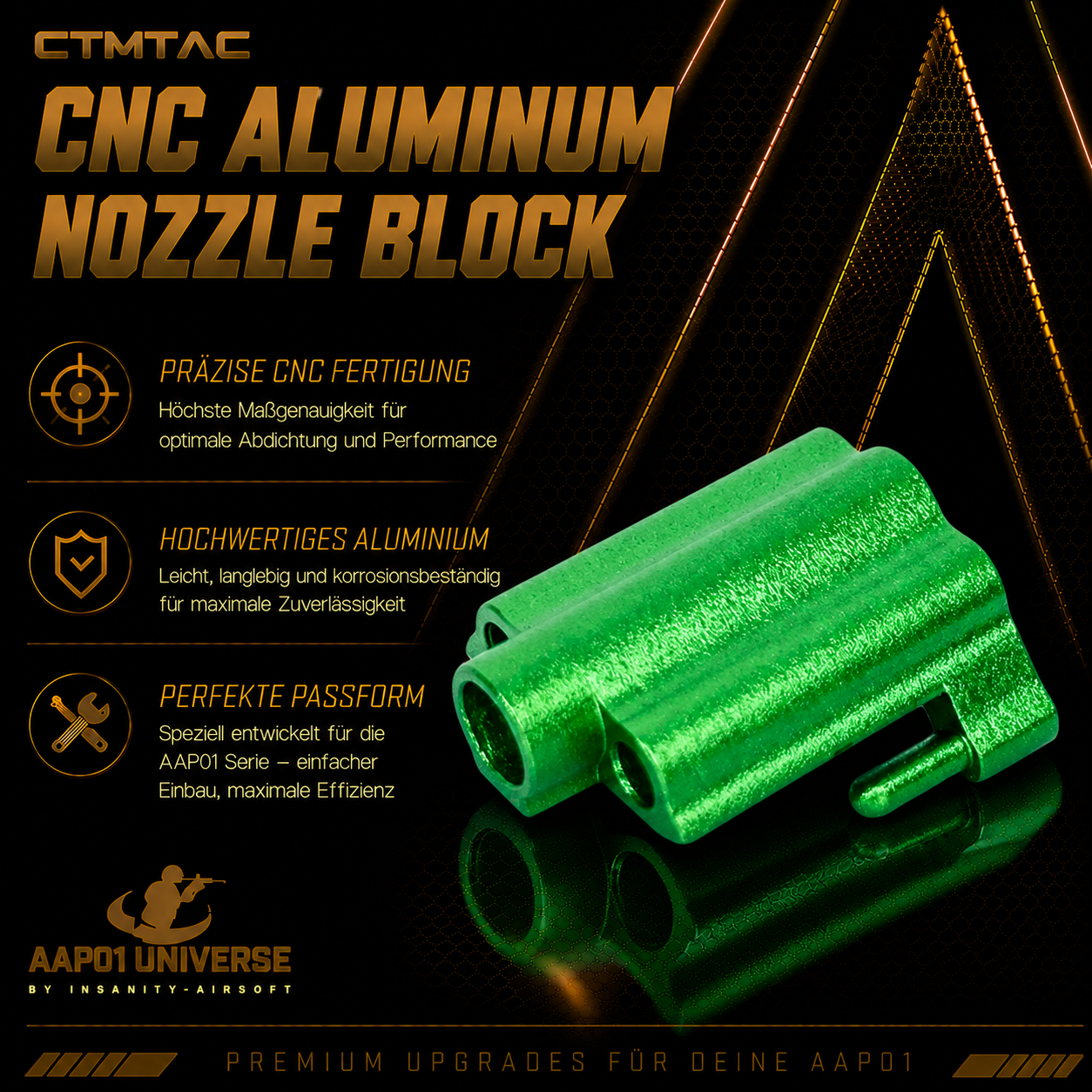 CTMTAC CNC Aluminum Nozzle Block für AAP-01