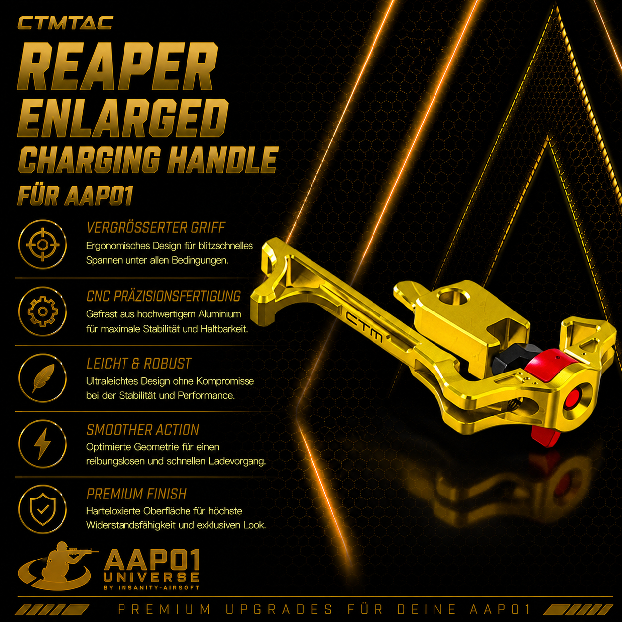 CTMTAC REAPER AAP-01 Enlarged Charging Handle