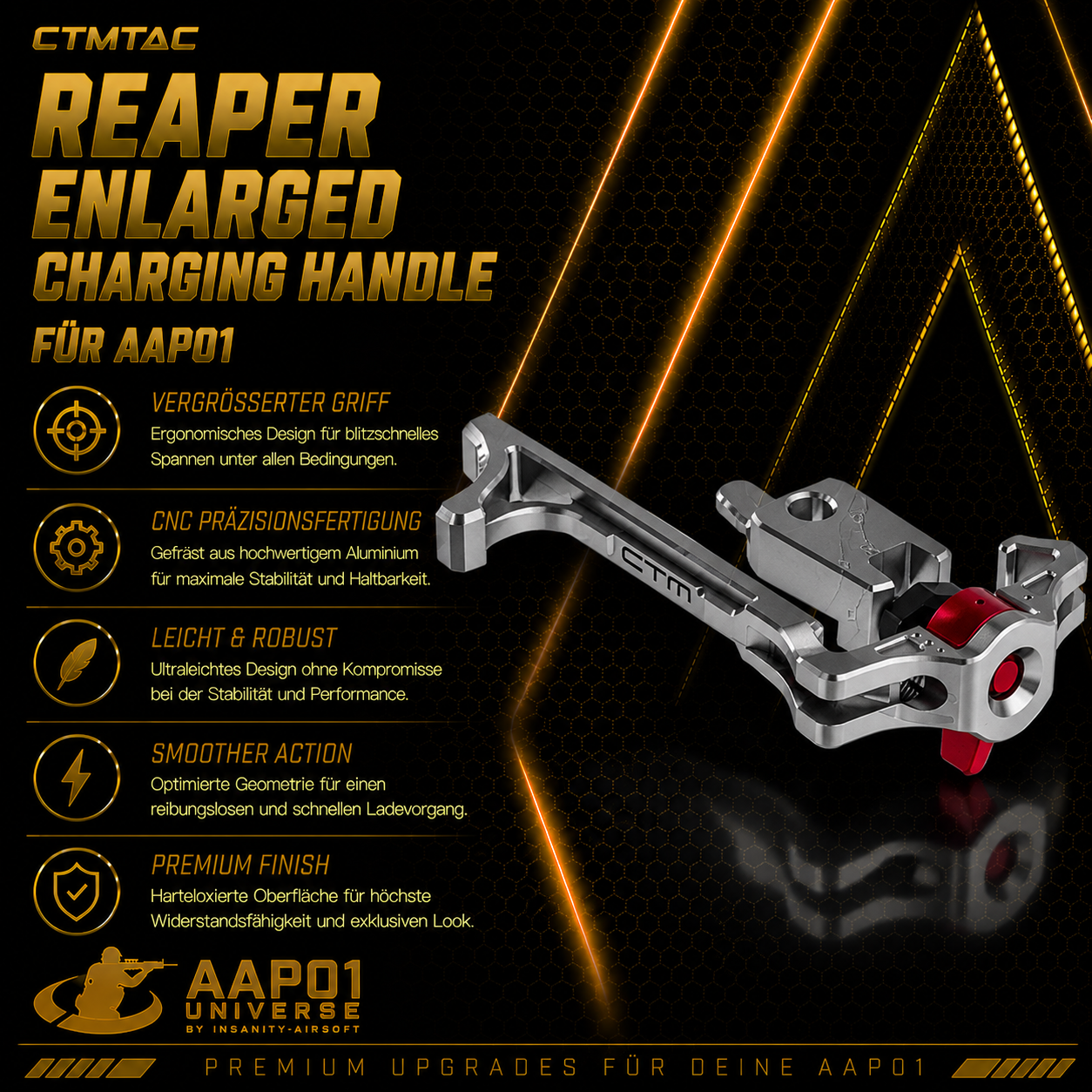 CTMTAC REAPER AAP-01 Enlarged Charging Handle