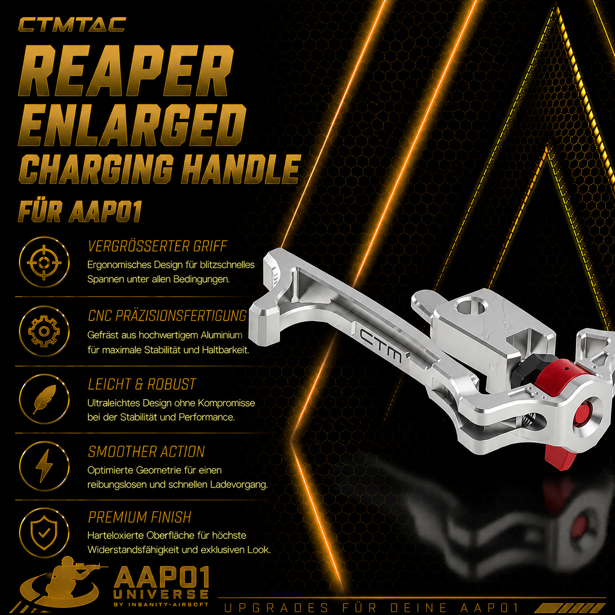 CTMTAC REAPER AAP-01 Enlarged Charging Handle