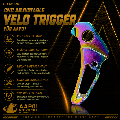 CTMTAC CNC Adjustable VELO Trigger für AAP-01 and G-Series Electroplated