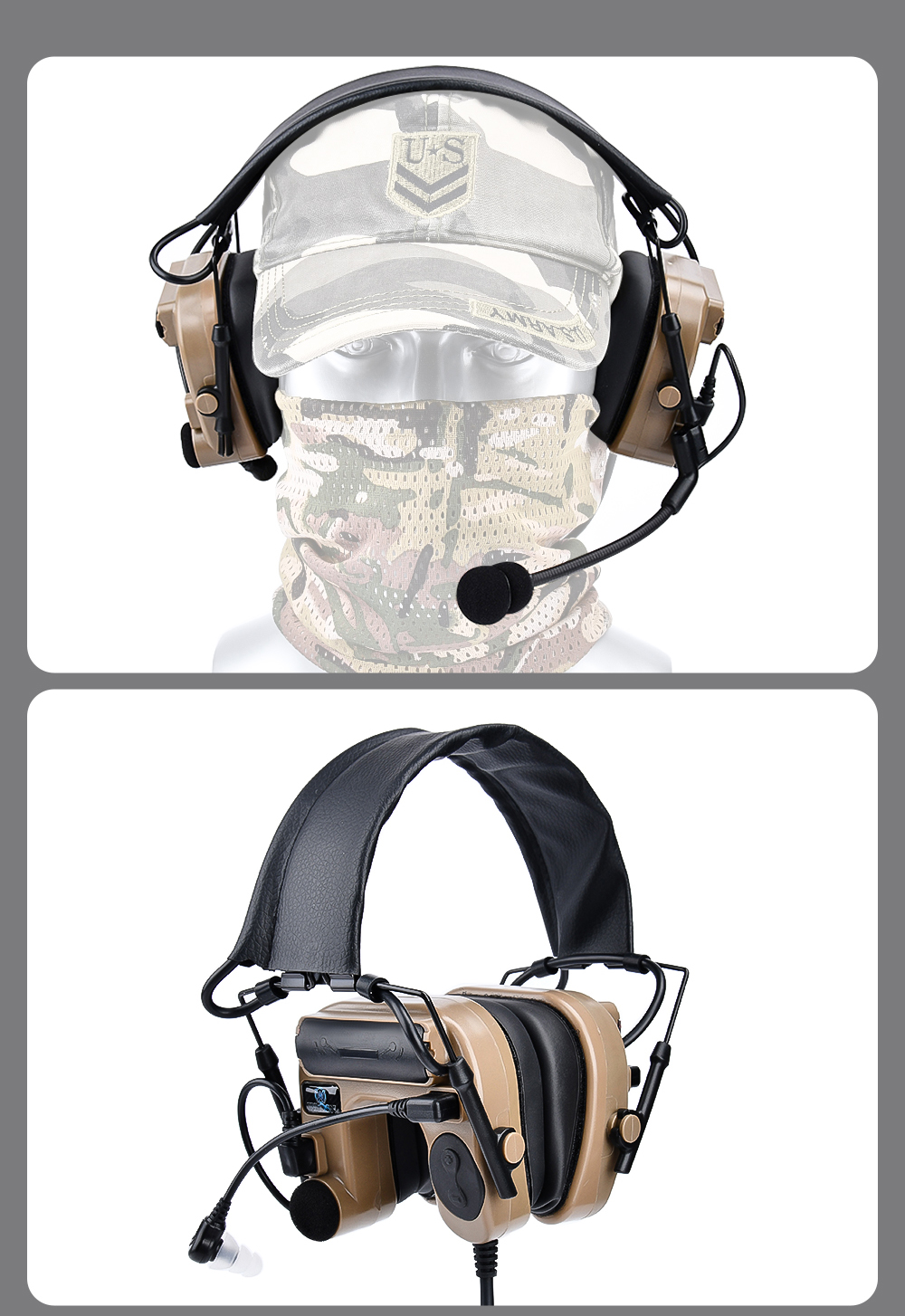 Comtac IV Headset Military Standard Plug Dark Earth